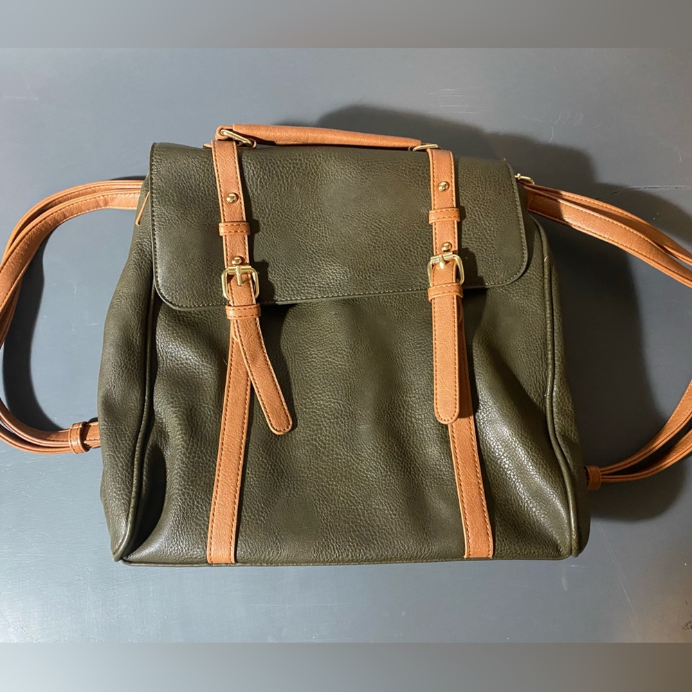 Dark brown and Tan Backpack